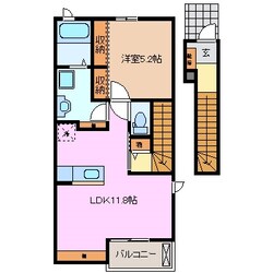 益生駅 徒歩34分 2階の物件間取画像